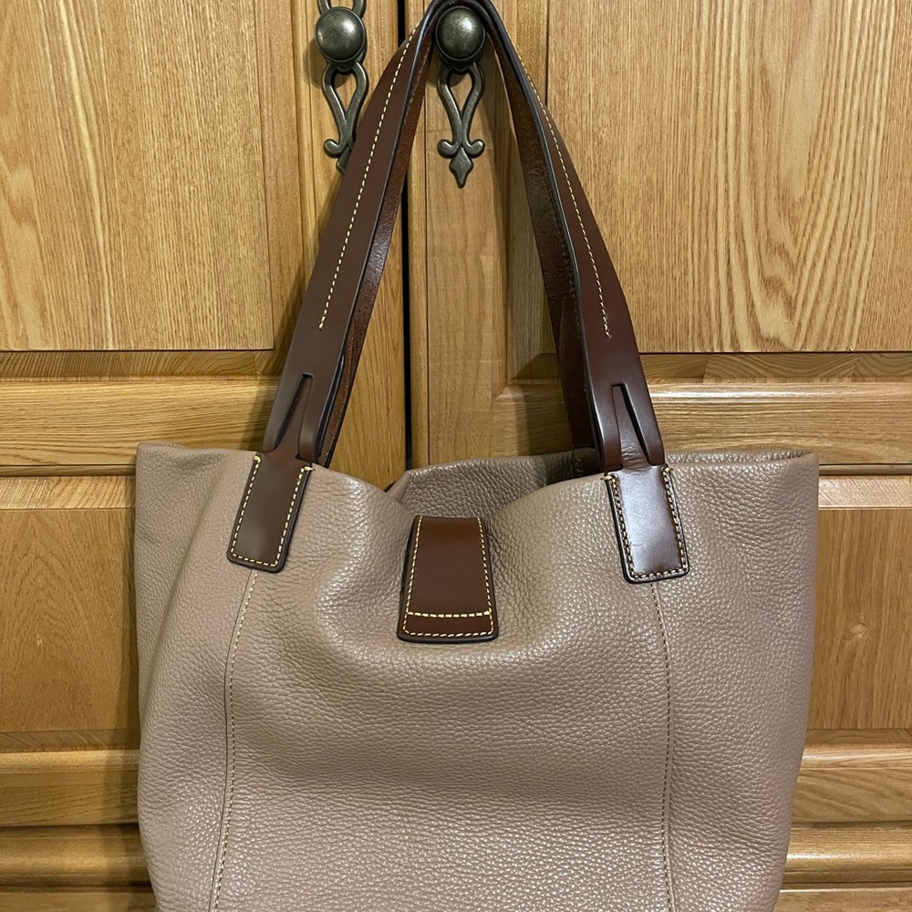 Dooney & Bourke Tan and Brown Tote Bag